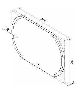 Зеркало Континент Polaris ЗЛП903 120x70 в ванную от интернет-магазине сантехники Sanbest