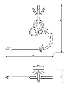 Полотенцедержатель Migliore Luxor 26228 золото купить в интернет-магазине сантехники Sanbest