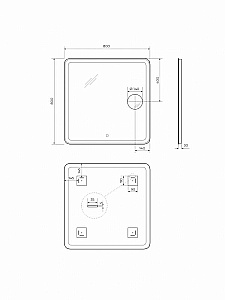 Зеркало BelBagno SPC-MAR-800-800-LED-TCH-LNZ в ванную от интернет-магазине сантехники Sanbest