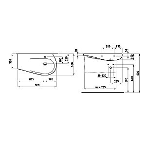 Раковина Laufen Alessi One 8.1497.6.400.109.1 белая купить в интернет-магазине Sanbest