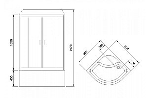Душевая кабина Royal Bath RB90BK1-M 90x90 профиль белый/стекло матовое купить в интернет-магазине Sanbest