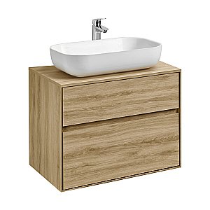 Тумба с раковиной Акватон Либерти 75 со столешницей, дуб эльвезия для ванной в интернет-магазине Sanbest