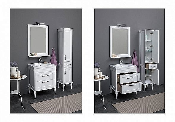 Шкаф-пенал для ванной Aquanet Денвер 36 для ванной в интернет-магазине сантехники Sanbest