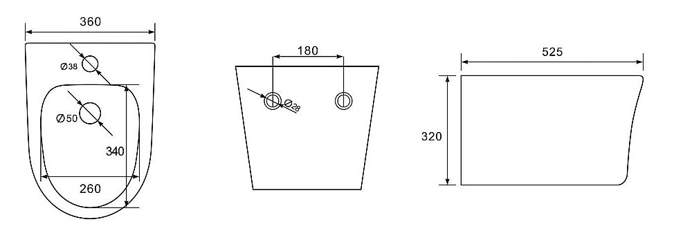 Биде Aquatek Ника AQ1009-00 белое купить в интернет-магазине Sanbest