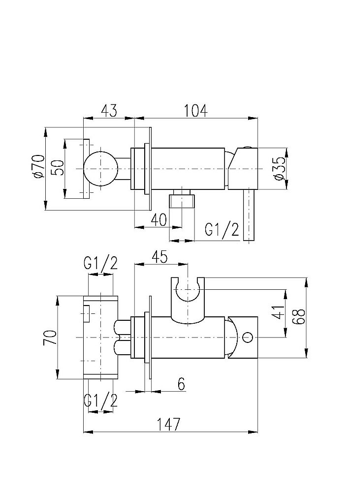 Гигиенический душ Rav-Slezak SEINA SE843/1CMAT купить в интернет-магазине сантехники Sanbest