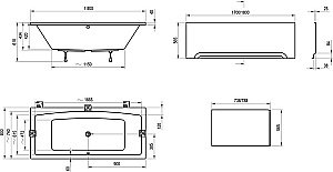 Ванна акриловая Ravak Formy 02 180x80 белая купить в интернет-магазине Sanbest