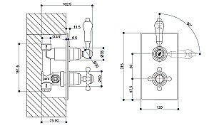 Смеситель для душа Burlington V34 купить в интернет-магазине сантехники Sanbest