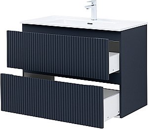 Тумба с раковиной Aquanet Джейн (Flat) 335430/330432 90 маренго для ванной в интернет-магазине Sanbest