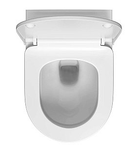 Унитаз подвесной WasserKRAFT Mindel 56TLT.010.ME.PG03.H002 безободковый, с инсталляцией Vils 56, с крышкой микролифт, белый/кнопка золото глянцевое купить в интернет-магазине Sanbest