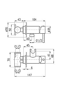 Гигиенический душ Rav-Slezak SEINA SE843/1CMAT купить в интернет-магазине сантехники Sanbest