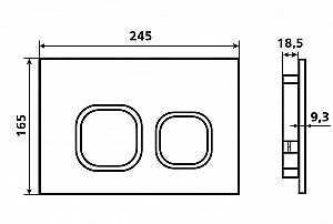 Кнопка для инсталяции Esbano LPS-10MC купить в интернет-магазине сантехники Sanbest