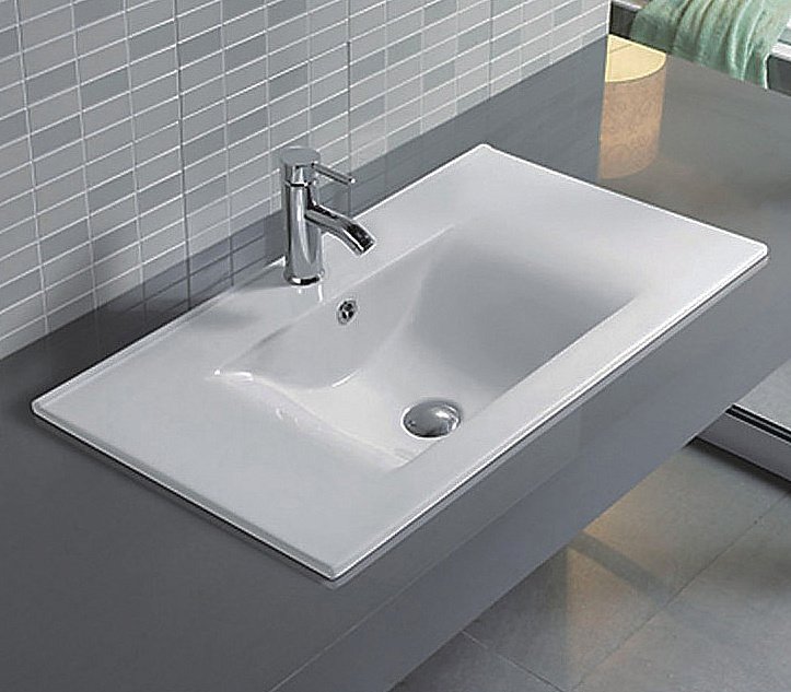 Раковина Gid Integrado 101 NYJ807-100 71118 белая купить в интернет-магазине Sanbest