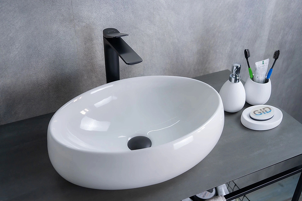 Раковина накладная Gid Lago 48 N9030b 51115 белая купить в интернет-магазине Sanbest