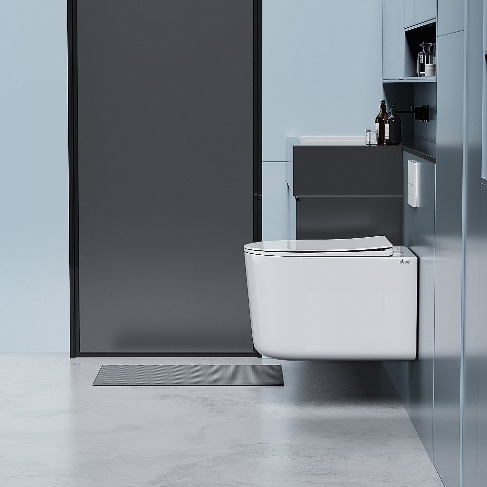 Унитаз подвесной Abber Ultra AC1302 белый, безободковый, с крышкой микролифт купить в интернет-магазине Sanbest