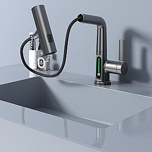 Смеситель для раковины Black&white Sky Day SD3027GM оружейная сталь матовая купить в интернет-магазине сантехники Sanbest