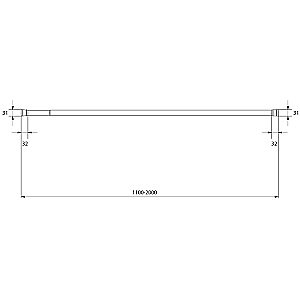 Карниз для ванны Milardo Easy 015A200M14 бежевый купить в интернет-магазине сантехники Sanbest
