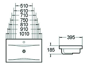 Раковина SantiLine 91 SL-2101 (90) белая купить в интернет-магазине Sanbest