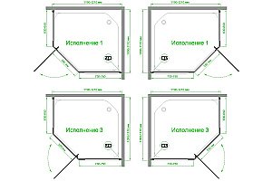 Душевой уголок Royal Bath TR RB1211TR-C 110х120 матовое стекло/профиль белый купить в интернет-магазине Sanbest