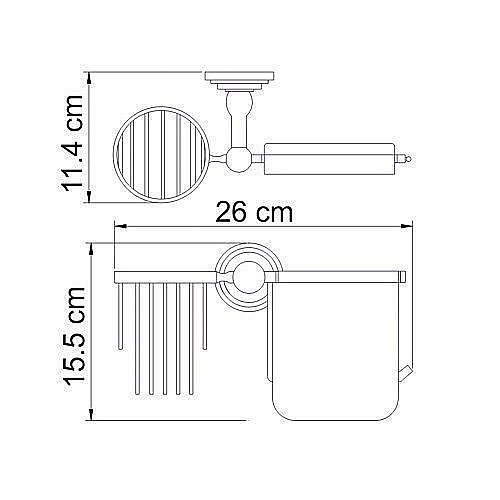 Держатель для освежителя и туалетной бумаги WasserKRAFT Ammer К-7059 купить в интернет-магазине сантехники Sanbest