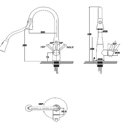 Смеситель для кухни Kaiser Merkur 26144 купить в интернет-магазине сантехники Sanbest