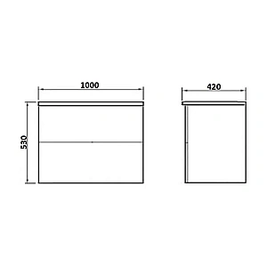 Тумба с раковиной Orange Otto Ot-100TuMDF 100 белая для ванной в интернет-магазине Sanbest