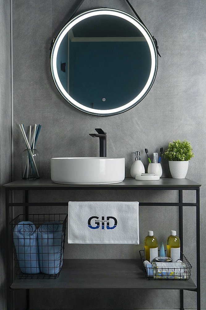 Раковина накладная Gid Esfera 40 N9424 51179 белая купить в интернет-магазине Sanbest