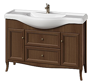 Тумба с раковиной Caprigo Lion 120 две двери, два ящика, античный орех для ванной в интернет-магазине Sanbest