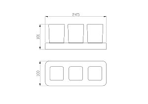 Три стакана для зубных щеток с держателем WONZON & WOGHAND LOTTE WW-8338-BG брашированное золото купить в интернет-магазине сантехники Sanbest