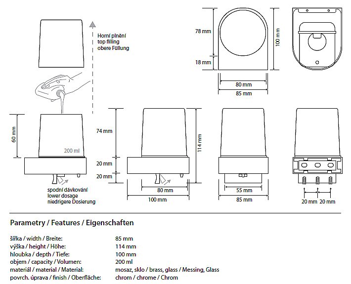 Диспенсер Bemeta Omega 104309322 купить в интернет-магазине сантехники Sanbest
