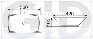 Раковина GID 9176 купить в интернет-магазине Sanbest