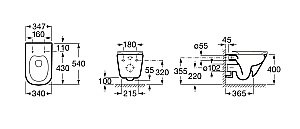 Унитаз подвесной Roca The Gap 893104100 безободковый, с инсталляцией, с крышкой микролифт купить в интернет-магазине Sanbest
