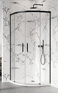 Душевой уголок Radaway Idea Black PDD 90х120 стекло прозрачное/профиль черный матовый купить в интернет-магазине Sanbest