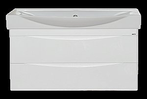 Тумба с раковиной Misty Элвис -105 П-Элв01105-0112ЯПо белая для ванной в интернет-магазине Sanbest