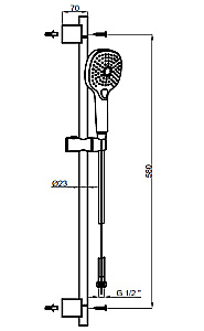 Душевой гарнитур Azario NEVO AZ-157820226 белый матовый купить в интернет-магазине сантехники Sanbest