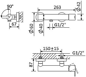 Смеситель для душа Cezares LEAF-D-L-BIO Белый матовый купить в интернет-магазине сантехники Sanbest