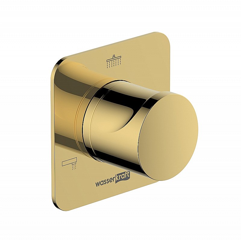 Дивертор Wasserkraft Neckar A278 3 выхода, золото для смесителя в интернет-магазине сантехники Sanbest
