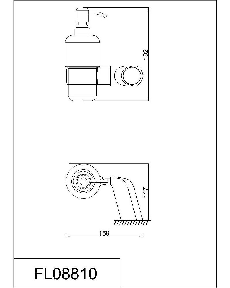 Диспенсер настенный Rush Flores FL08810 купить в интернет-магазине сантехники Sanbest