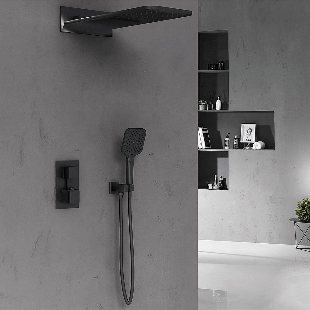 Душевая система Vincea VSFW-103TMB черная матовая купить в интернет-магазине сантехники Sanbest