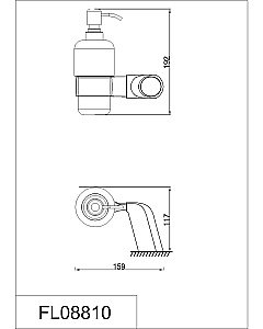 Диспенсер настенный Rush Flores FL08810 купить в интернет-магазине сантехники Sanbest