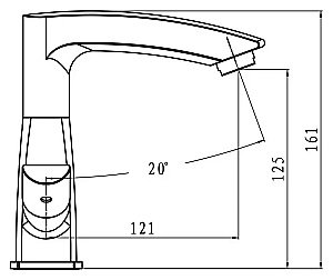 Смеситель для раковины Elghansa New Wave Kappa 1907596 хром купить в интернет-магазине сантехники Sanbest