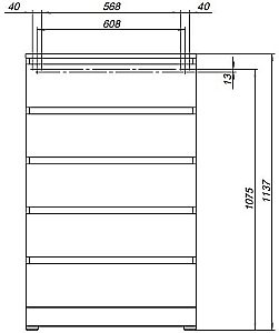 Комод Aquanet Сканди 302551 70 Дуб эдгрейн для ванной в интернет-магазине сантехники Sanbest