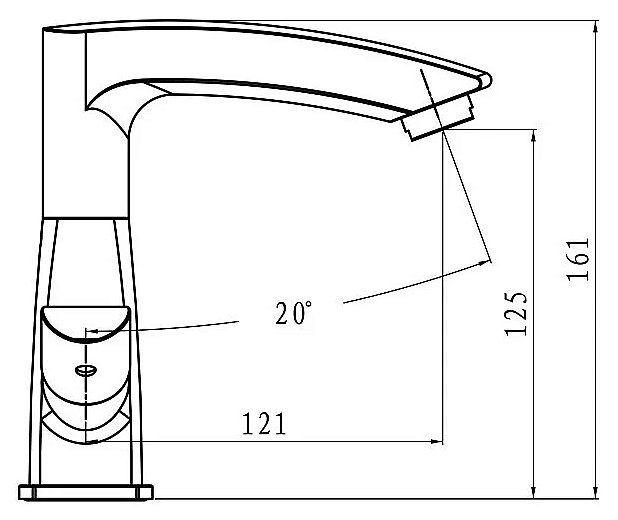 Смеситель для раковины Elghansa New Wave Kappa 1907596 хром купить в интернет-магазине сантехники Sanbest