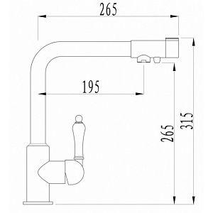 Смеситель для кухни Zorg Sanitary ZR 320 YF-33 Хром купить в интернет-магазине сантехники Sanbest