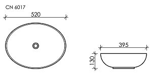 Раковина накладная Ceramica Nova Element CN6017 купить в интернет-магазине Sanbest