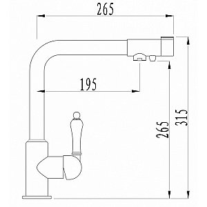 Смеситель для кухни Zorg Sanitary ZR 320 YF-33 Хром купить в интернет-магазине сантехники Sanbest