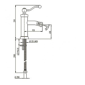 Смеситель для биде PAINI Duomo 88CR304 хром купить в интернет-магазине сантехники Sanbest