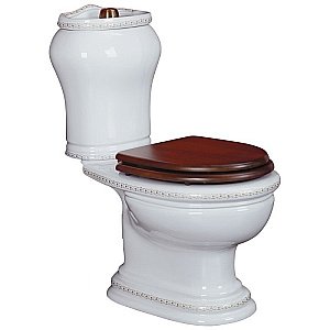 Унитаз Migliore Milady 31740 белый/декор винтаж D3 купить в интернет-магазине Sanbest