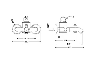 Набор смесителей Aquatek КЛАССИК Set 3 в 1 (AQ1510MB+AQ1540MB+AQ2020MB) черный матовый купить в интернет-магазине сантехники Sanbest
