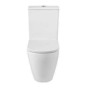 Унитаз-компакт напольный BelBagno Sfera-Tor BB2141CP-TOR/SC+BB2141T белый, безободковый, с крышкой микролифт, с бачком, слив-торнадо купить в интернет-магазине Sanbest