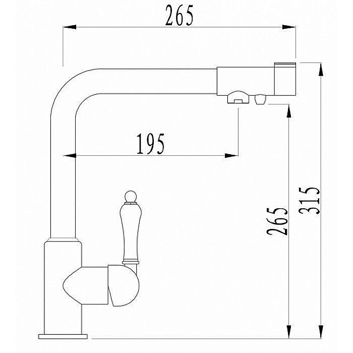 Смеситель для кухни Zorg Sanitary ZR 320 YF-33 Хром купить в интернет-магазине сантехники Sanbest